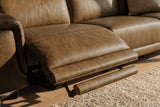 Valencia Pista Distressed Leather Reclining Sofa