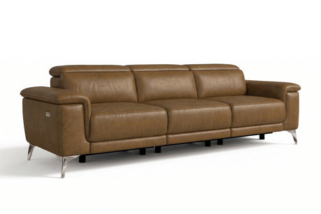 Valencia Pista Distressed Leather Reclining Sofa