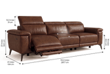 Valencia Pista Distressed Leather Reclining Sofa