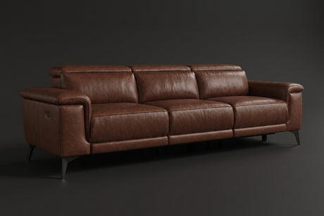 Valencia Pista Distressed Leather Reclining Sofa
