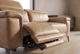 Valencia Pista Distressed Leather Reclining Sofa