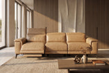 Valencia Pista Distressed Leather Reclining Sofa