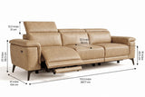 Valencia Pista Distressed Leather Reclining Sofa