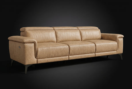 Valencia Pista Distressed Leather Reclining Sofa
