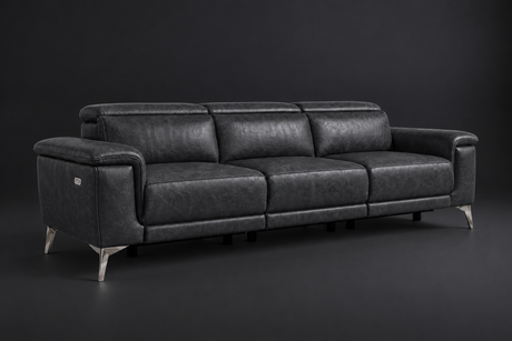 Valencia Pista Distressed Leather Reclining Sofa