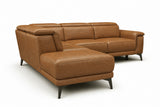 Valencia Pista Distressed Leather Reclining Chaise Sectional Sofa