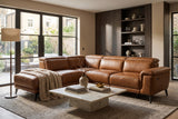 Valencia Pista Distressed Leather Reclining Chaise Sectional Sofa