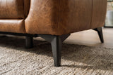 Valencia Pista Distressed Leather Reclining Chaise Sectional Sofa