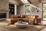 Valencia Pista Distressed Leather Reclining Chaise Sectional Sofa