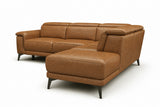 Valencia Pista Distressed Leather Reclining Chaise Sectional Sofa