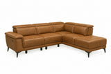 Valencia Pista Distressed Leather Reclining Chaise Sectional Sofa