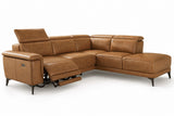 Valencia Pista Distressed Leather Reclining Chaise Sectional Sofa