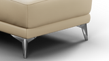 Valencia Pista Modern Top Grain Leather Reclining Sectional Sofa with Right-Hand Facing Chaise, Beige Detailed drawing