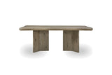 Plataci 84-Inch Organic-Edge Knotty Oak Veneer Dining Table, front view