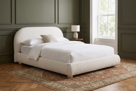 Pollutri Cream Boucle Arched Bed