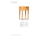 Pontedera Cane and Wood Round Side Table dimensions: 18.0 in wide, 18.0 in deep, 24.0 in high