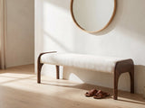 The Positano bench styled in a room setting