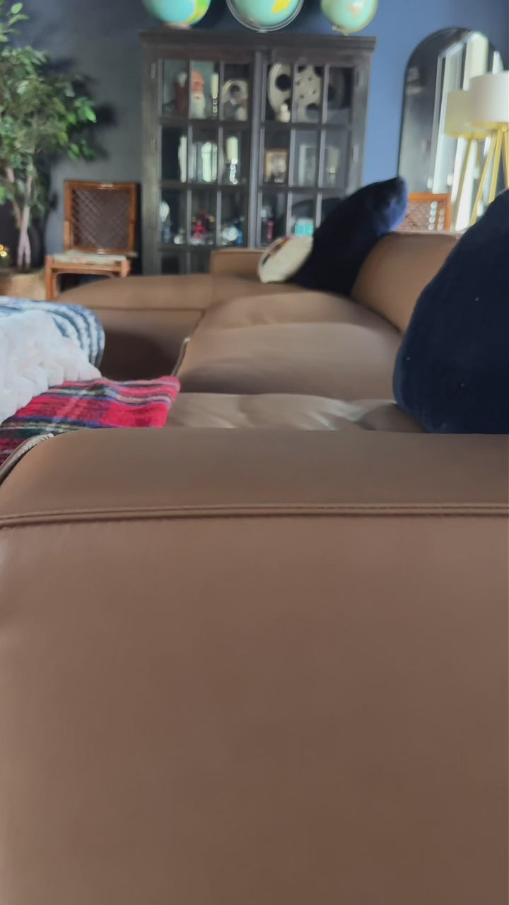 Nathan Leather Modular Sectional Sofa