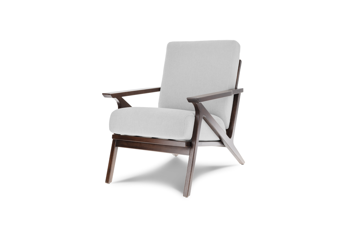 Valencia Mia Fabric Accent Chair, Light Grey Color