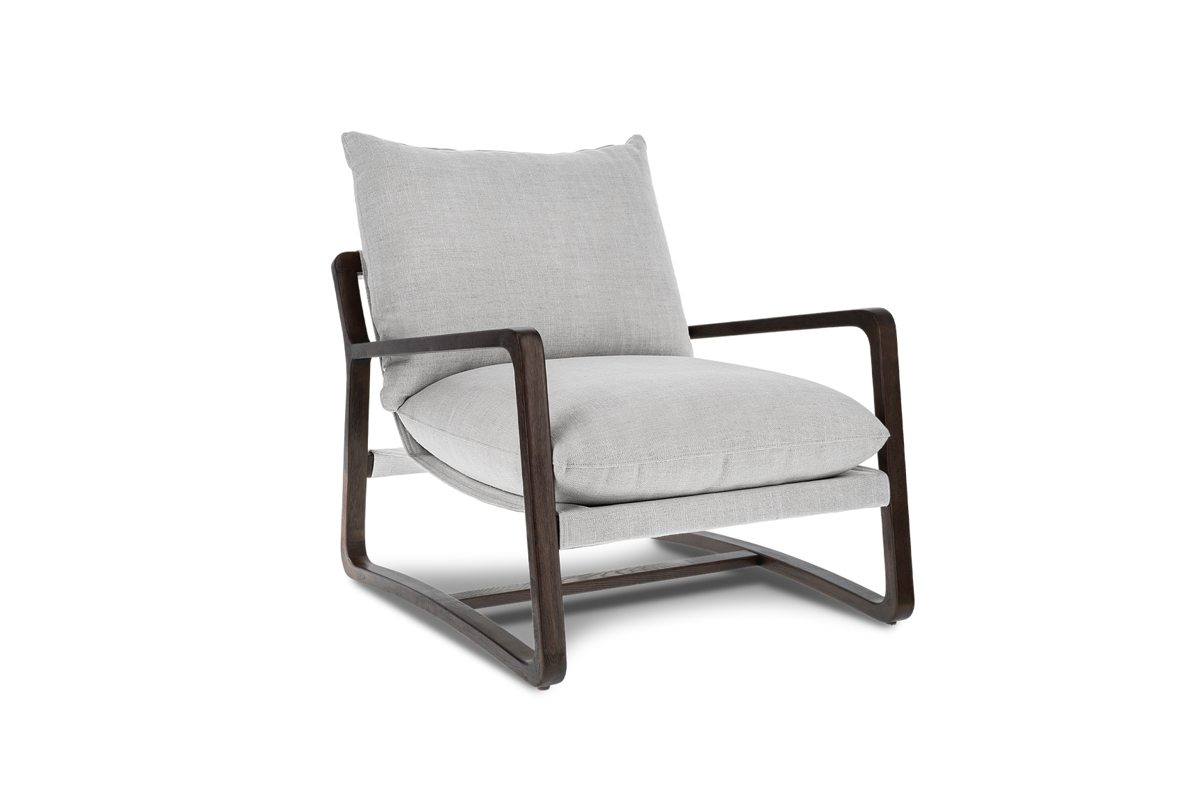 Lagon Fabric & Wood Accent Chair
