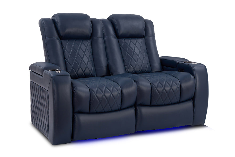 Tuscany Row of 2 Loveseat, Navy Blue