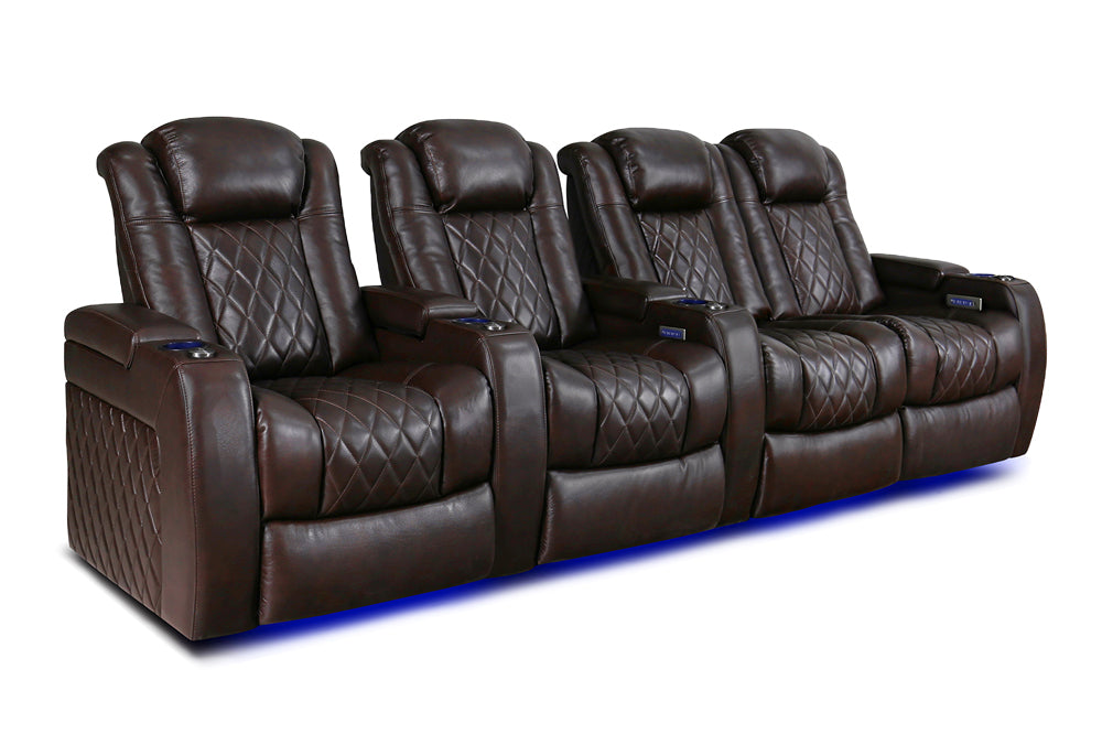 Tuscany Row of 4 Loveseat Right, Dark Chocolate