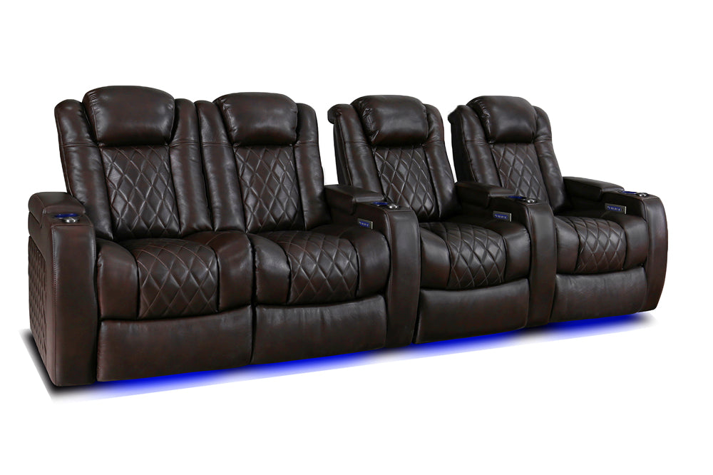 Tuscany Row of 4 Loveseat Left, Dark Chocolate