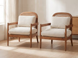 Ravello Cane Accent Chairs, Set of 2 in a bright interior