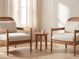 The Ravello pair of accent chairs styled in a room setting