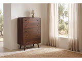 Recanati Dark Walnut Mid-Century Bedroom Set: chest