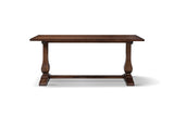 Ricadi 72-Inch Rectangular Reclaimed Pine Trestle Dining Table, front view