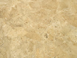 Close-up of the Salina Gold Beige Marble Coffee Table: the veining of the polished gold beige marble top