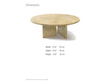 Salina Gold Beige Marble Coffee Table dimensions: 27.6 in wide, 27.6 in deep, 12.6 in high