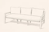 Pencil sketch of the Sambuca sofa, drawn from the same three-quarter view