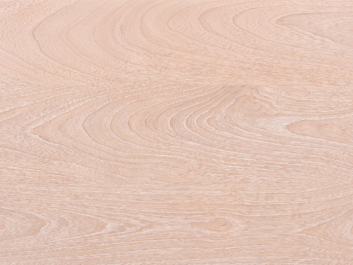 Close-up of the Santeramo Cerused Mango Faceted Side Table: the cerused mango grain of the top