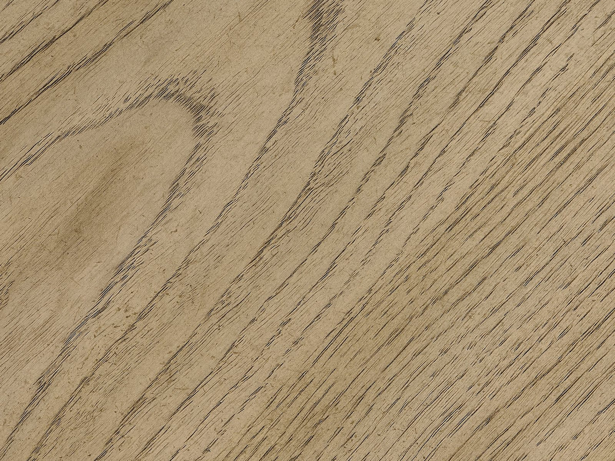 Close-up of the Sappada 54-Inch Caramel Oak and Cocoa 12-Drawer Chest: oak veneer grain
