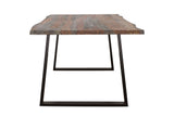 Satriano 80-Inch Live-Edge Rectangular Solid Sheesham Dining Table, side view