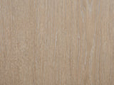 Close-up of the Schio 66.5-Inch Toffee 6-Drawer Dresser: the cerused oak grain, its open pores filled pale