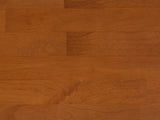 Close-up of the Senigallia Low Mid-Century Media Console: solid wood grain