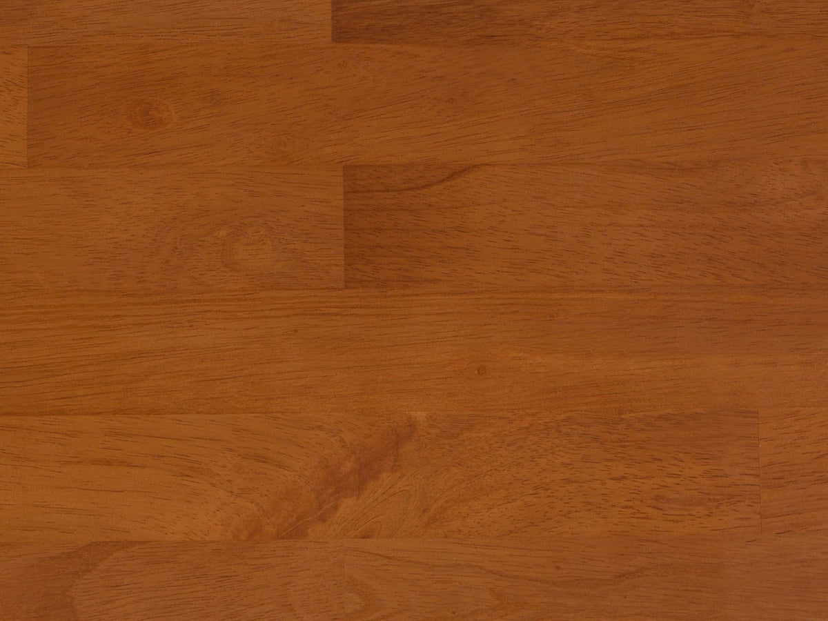 Close-up of the Senigallia Low Mid-Century Media Console: solid wood grain