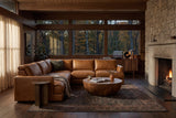 Serena Distressed Leather Corner Sectional Sofa