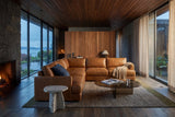 Serena Distressed Leather Corner Sectional Sofa