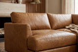 Serena Distressed Leather Corner Sectional Sofa
