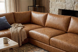 Serena Distressed Leather Sectional Sofa