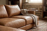 Serena Distressed Leather Sectional Sofa