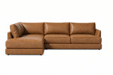 Serena Distressed Leather Sectional Sofa