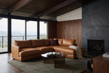 Serena Distressed Leather Sectional Sofa