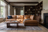 Serena Distressed Leather Sectional Sofa