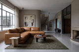 Serena Distressed Leather Sectional Sofa