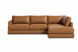 Serena Distressed Leather Sectional Sofa